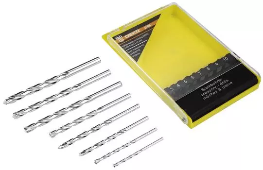 Набор сверл по бетону DEKO DH08 8 ед (3-10 мм)