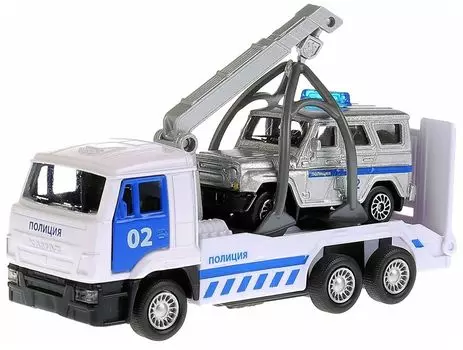 Набор Технопарк металл.инерц.Камаз Эвакуатор 12см+УАЗ Hanter 7,5см 245732 SB-17-24-A-WB