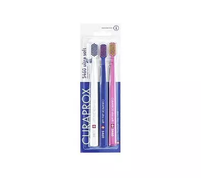 Набор ультрамягких зубных щеток Curaprox Ultra soft №3 (CS5460/3)