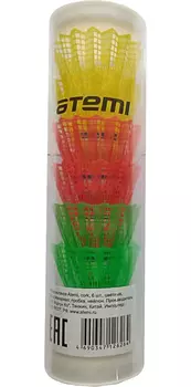 Набор воланов Atemi, cork, 6 шт., цветные, BAV-8