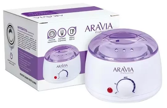 Нагреватель воскоплав с термостатом 500 мл Aravia Professional сахарная паста и воск