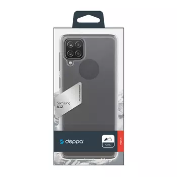 Накладка Deppa Gel для Samsung Galaxy A12, прозрачный, PET синий