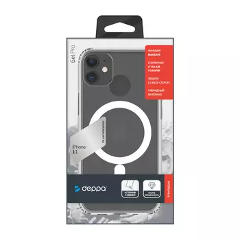 Накладка Deppa Gel Pro Magsafe для Apple iPhone 11, прозрачный, картон