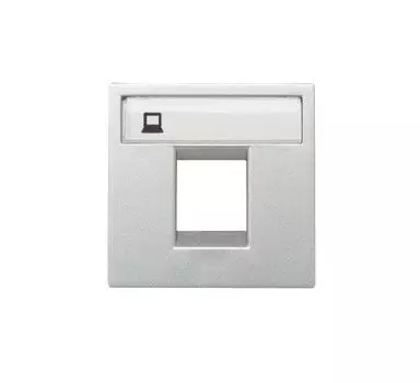 Накладка для 1-го суппорта/разъема типа 2017... и/или 2018... 2-мод. серия Zenit серебристый ABB 2CLA221810N1301