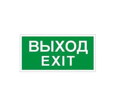 Наклейка Выход (ПЭУ 011) (130х260) СТ 2502000680