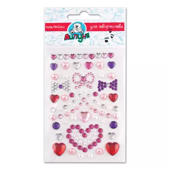 Наклейки ЛИПУНЯ Хрустальные. Стразы, с европодвесом, RSS006