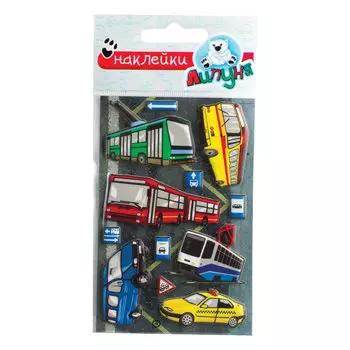Наклейки ЛИПУНЯ Зефирный транспорт, с европодвесом, MMS023