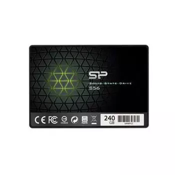 Накопитель SSD 240GB Silicon Power S56, 2.5", SATA III [R/W - 560/530 MB/s] TLC