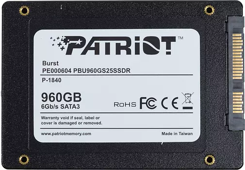 Накопитель SSD Patriot Burst 960Gb (PBU960GS25SSDR)