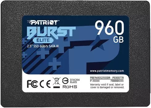 Накопитель SSD Patriot Burst Elite 960Gb (PBE960GS25SSDR)