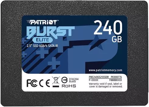 Накопитель SSD Patriot SATA2.5" 240GB BURST ELITE PBE240GS25SSDR