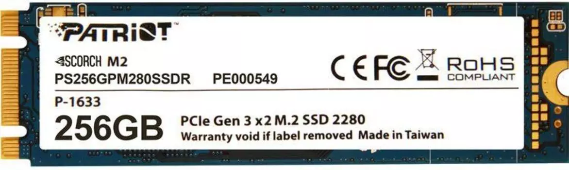 Накопитель SSD Patriot Scorch 256Gb (PS256GPM280SSDR)