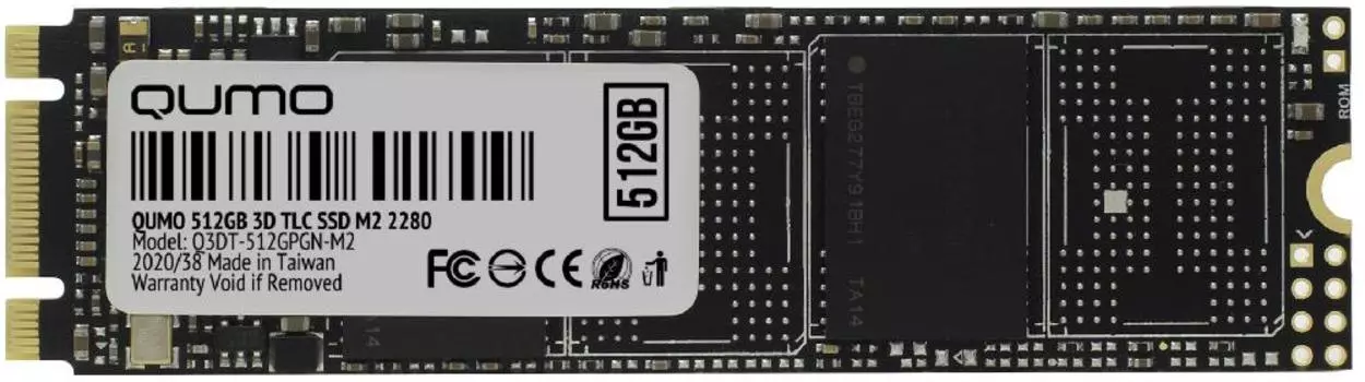 Накопитель SSD Qumo Novation TLC SSD 3D 512Gb (Q3DT-512GPGN-M2)