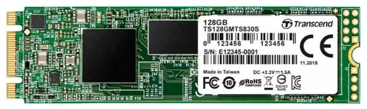 Накопитель SSD Transcend 128GB M.2 2280 (TS128GMTS830S)