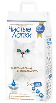 Наполнитель Чистые Лапки 5 кг комкующийся