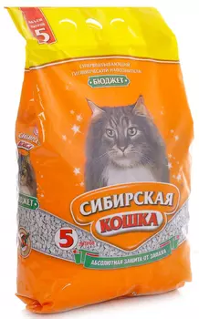 Наполнитель Сибирская кошка Бюджет 5 л впитывающий