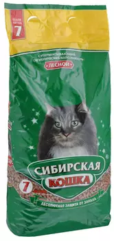 Наполнитель Сибирская кошка Лесной 7 л древесный