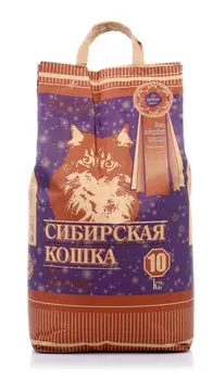 Наполнитель Сибирская кошка Супер 10 кг комкующийся