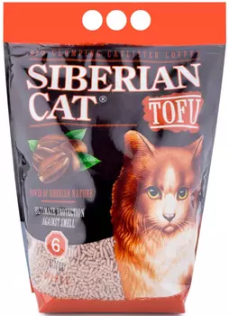 Наполнитель Сибирская кошка Тофу 12 л кофе