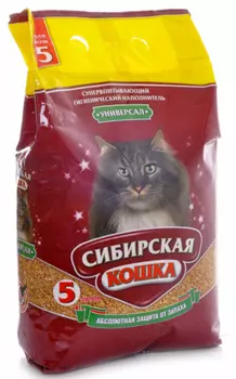 Наполнитель Сибирская кошка Универсал 5 л впитывающий