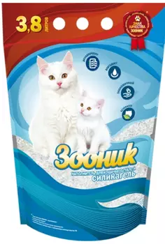 Наполнитель Зооник 3,8 л силикагель