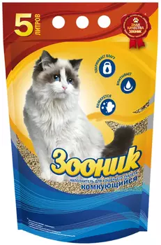Наполнитель Зооник 5 л комкующийся