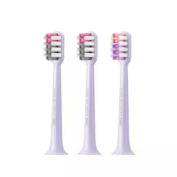 Насадка для электрической зубной щетки DR.BEI Sonic Electric Toothbrush BY-V12 Head Фиолетовая 3шт