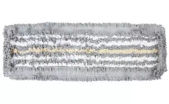 Насадка МОП плоская для швабры/держателя 50 см, ТИП У/К, хлопок/микрофибра, СЕРАЯ, LAIMA EXPERT, 606630