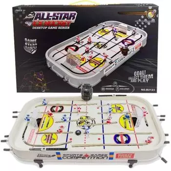 Настольная игра "Хоккей" ALL-STAR ICE HOCKEY в коробке объемные игроки, выход за ворота B2125