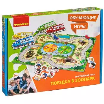 Настольная обучающая игра "Поездка в зоопарк" Bondibon ВВ3437