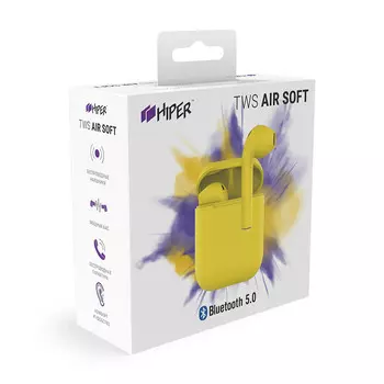 Наушники HIPER HIPER TWS AIR Soft Bluetooth 5.0 Желтый