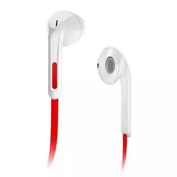 Наушники SBS Studio Mix 99, 3,5мм, с микрофоном, плоский кабель, белый/красный (TEINEARMIX99W)