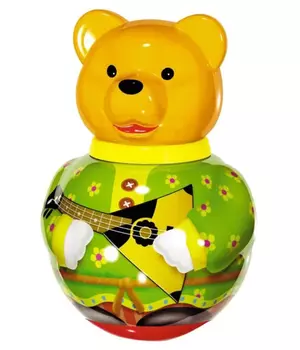 Неваляшка большая "Бурый медведь "Потапыч" 28 см в пакете 01719