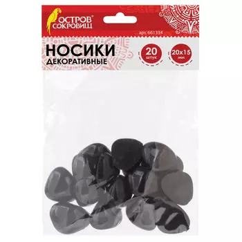 Носики декоративные для творчества, 20х15 мм, 20 шт., черные, ОСТРОВ СОКРОВИЩ, 661334, (10 шт.)