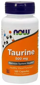 NOW "Таурин 500мг" 747мг 100 капс.
