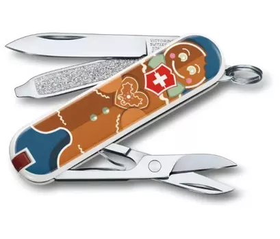 Нож-брелок Victorinox Classic LE 2019, 58 мм, 7 функций, "Gingerbread Love"