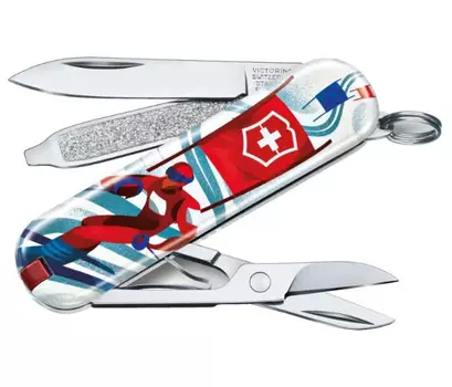 Нож-брелок Victorinox Classic LE 2020, 58 мм, 7 функций, "Ski Race"