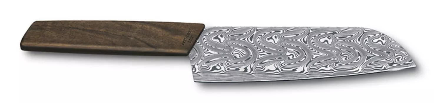Нож кухонный Victorinox Swiss Modern Santoku Damast (6.9050.17J20) коричневый