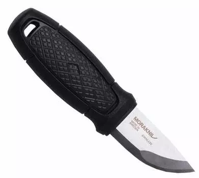 Нож Morakniv Eldris, нержавеющая сталь, цвет черный, с ножнами