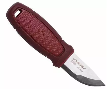 Нож Morakniv Eldris, нержавеющая сталь, цвет красный, с ножнами