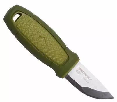 Нож Morakniv Eldris, нержавеющая сталь, цвет зеленый, с ножнами