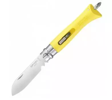 Нож Opinel №09 DIY, сменные биты, желтый