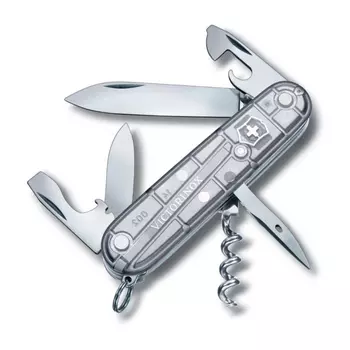 Нож Victorinox Spartan, 91 мм, 12 функций, полупрозрачный серебристый