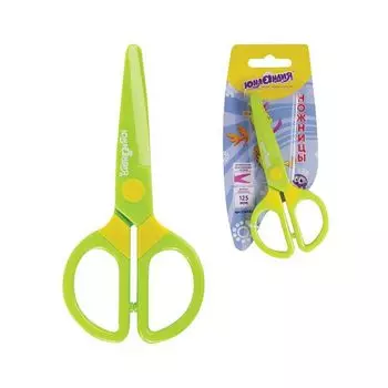 Ножницы ЮНЛАНДИЯ МУЛЬТЯШКИ, 125 мм, с безопасными пластиковыми лезвиями, ассорти (12 шт.)