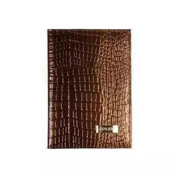 Обложка для автодокументов Zinger Croco CAE-306-1, коричневая