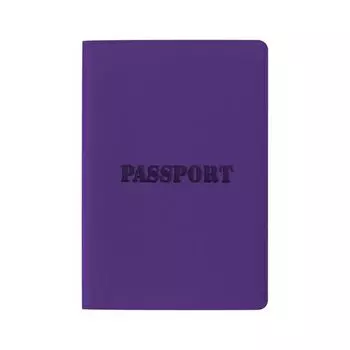 Обложка для паспорта STAFF, мягкий полиуретан, "ПАСПОРТ", фиолетовая, 237608 (5 шт.)