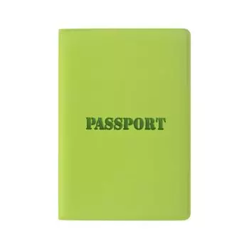 Обложка для паспорта STAFF, мягкий полиуретан, "ПАСПОРТ", салатовая, 237607 (5 шт.)