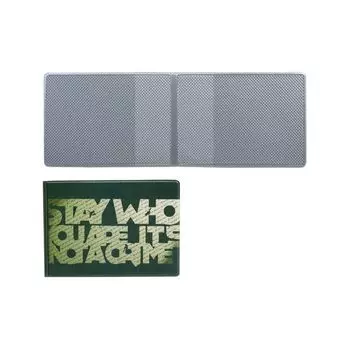 Обложка для пластиковых карт, дорожных билетов, студенческих билетов "STAY WHO", кожзаменитель, "ДПС", 2757.Т5 (10 шт.)