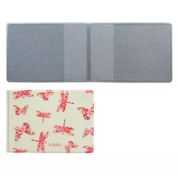 Обложка для пластиковых карт, дорожных билетов, студенческих билетов Стрекозы, кожзаменитель, ДПС, 2757.Т7, (10 шт.)