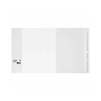 Обложка ПП для дневников/учебников, ПИФАГОР, универсальная, КЛЕЙКИЙ КРАЙ, 80 мкм, 225х390 мм, штрих-код, 229348 (100 шт.)